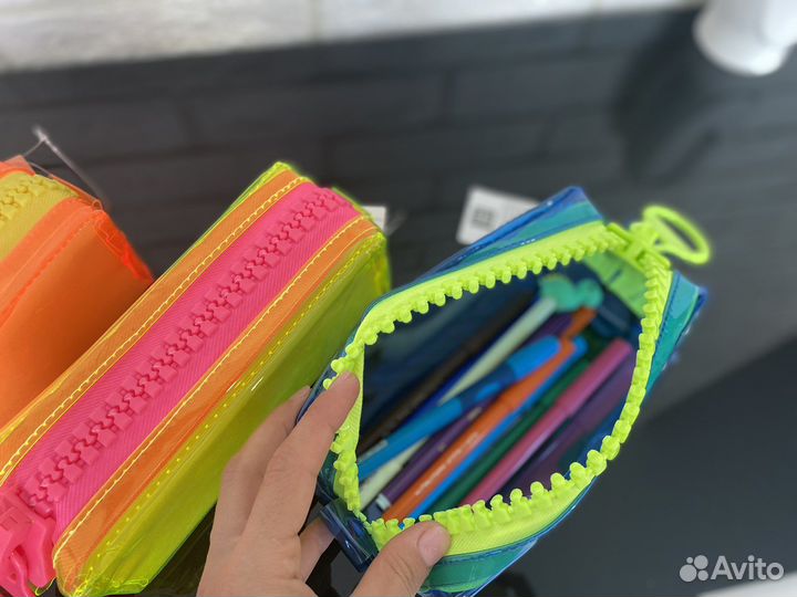 Пенал прозрачный с большой молнией