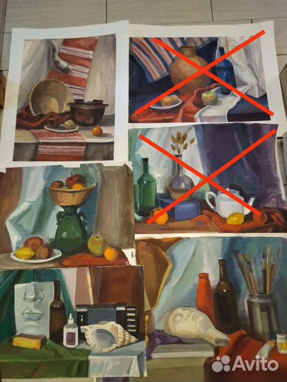 Натюрморты (холст, бумага)