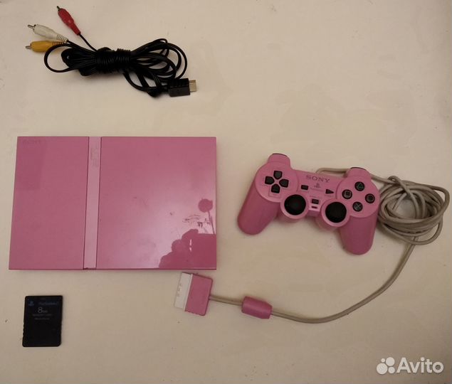 Ps2 slim pink розовая