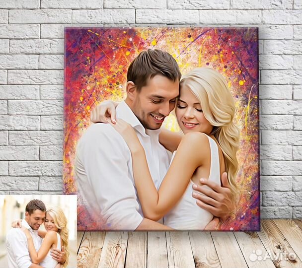 Портрет на холсте по фото на 23 февраля