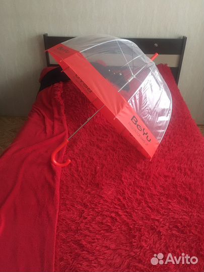 Зонт трость прозрачный