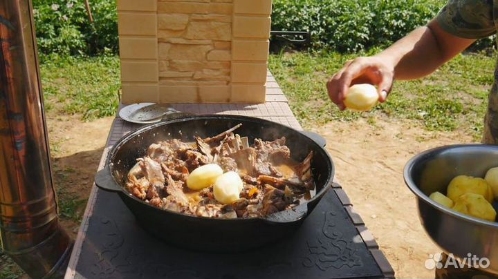 Печь под казан к барбекю