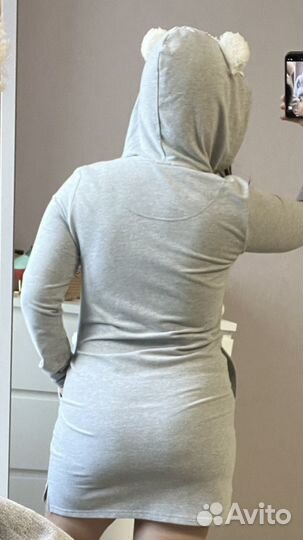 Халат женский с капюшоном