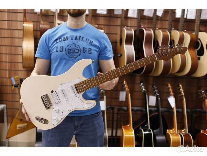 Aria 714-MK2 mbwh - электрогитара белая