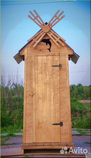 Уличный туалет деревянный ELE1005