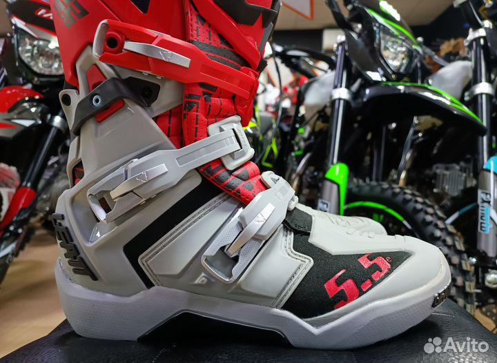 Мотоботы leatt GPX 5.5 FlexLock JW22 (Красно-Серый