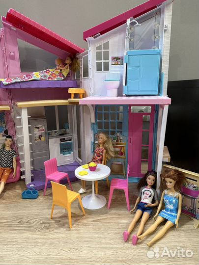 Дом для кукол barbie особняк складной