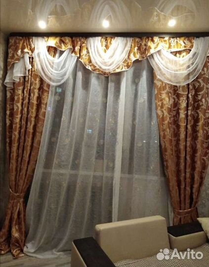 Шторы 4 в 1 красные 400см