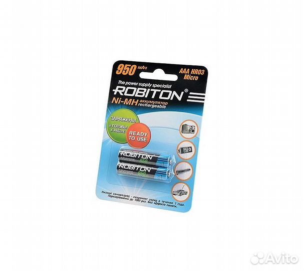 Аккумулятор robiton R03 (AAA) Ni-MH 950mAh предзар