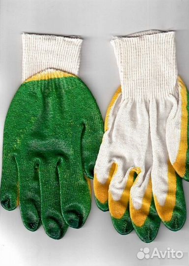 Перчатки с двойным и одинарным латексным покрытием