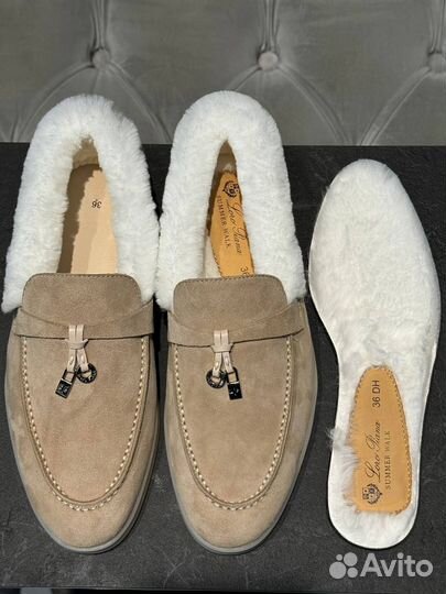 Лоферы меховые Loro Piana