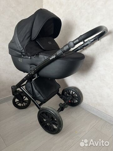 Коляска 2 в 1 комби кожа indigo porto2