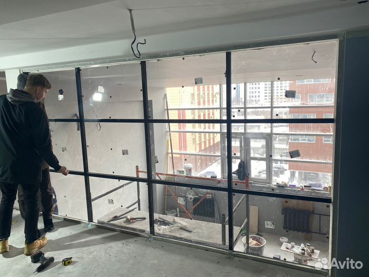 Перегородка из стекла под ключ k-1884