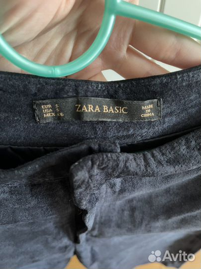 Замш Модные Брюки кюлоты бриджи zara