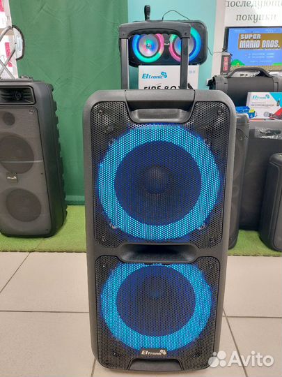 Мощная беспроводная караоке Bluetooth колонка