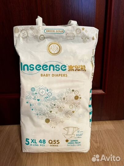 Подгузники inseense Q5S XL 12-17кг 47шт