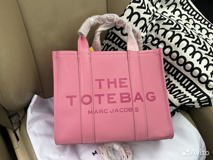 THE leather medium tote BAG orchid haze