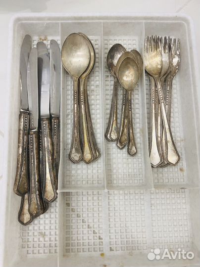 Мельхиоровые столовые приборы СССР