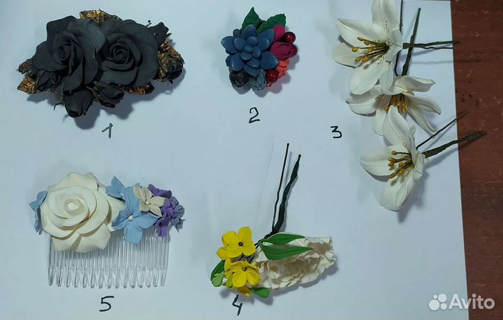 Украшения для волос. Брошка. Ручная работа