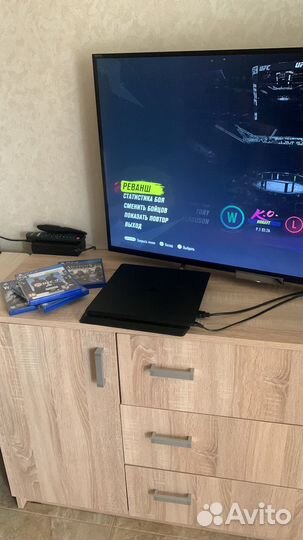Ps4 slim 500gb+4 диска и 80 игр