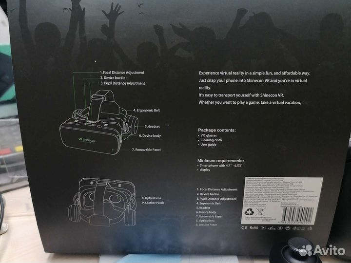 Т) очки виртуальной реальности vr shinecon