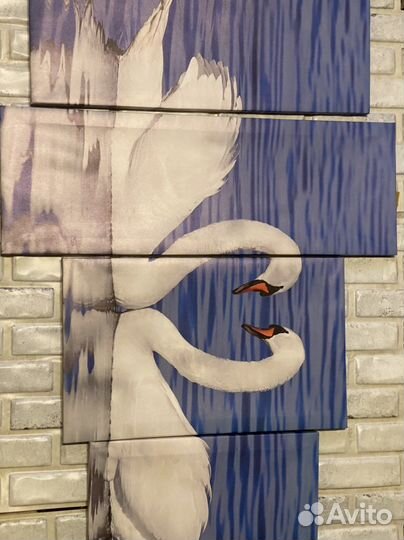 Модульная картина Лебеди