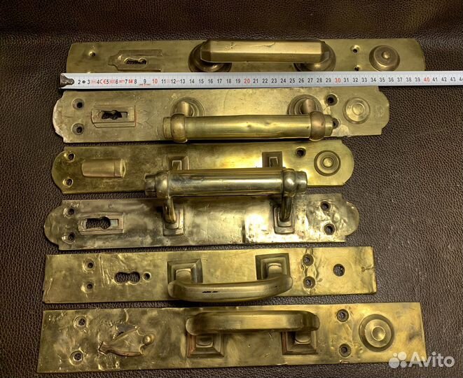 Старинные дверные ручки. Латунь