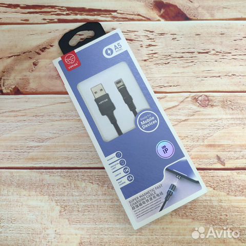 Магнитный кабель VipFan A5, Lightning, 1m, 3A