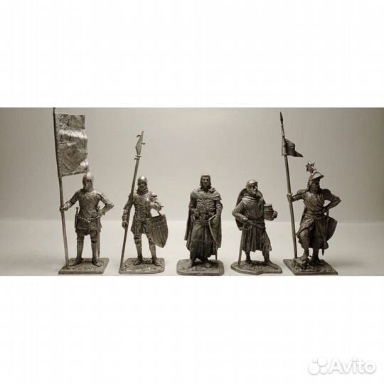 Оловянные солдатики 54 мм,1/32 (5 шт.)