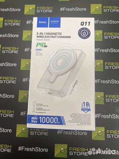 Внешний аккумулятор Hoqo Q11 с беспровод.зарядкой