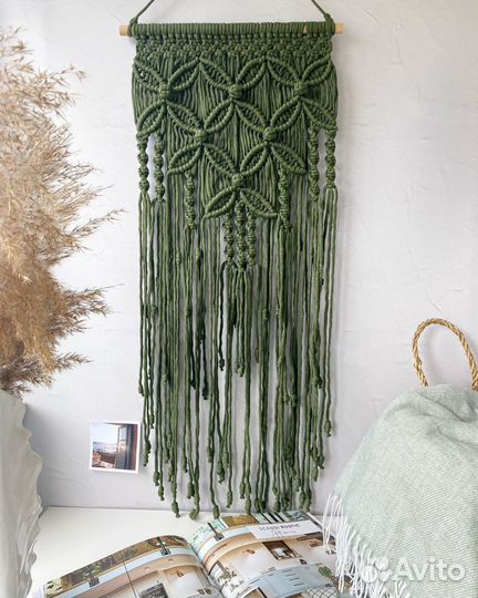 Панно макраме в стиле бохо/сканди