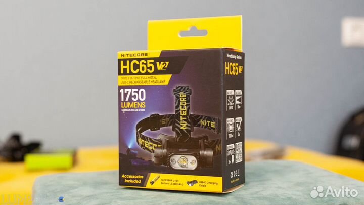 Nitecore HC65 V2 тактический налобный фонарь