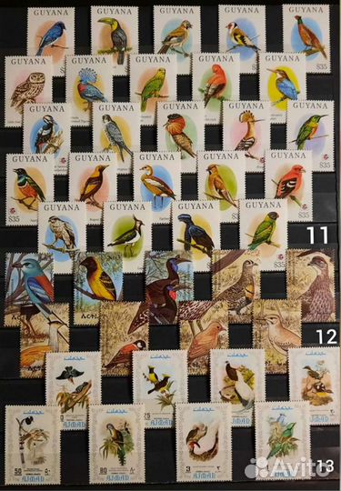 Коллеция марок фауна 60-90х 7 (чистые )