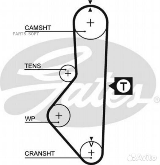 Gates 5086 58109x22 Ремень грм