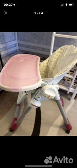 Стульчик для кормления chicco polly