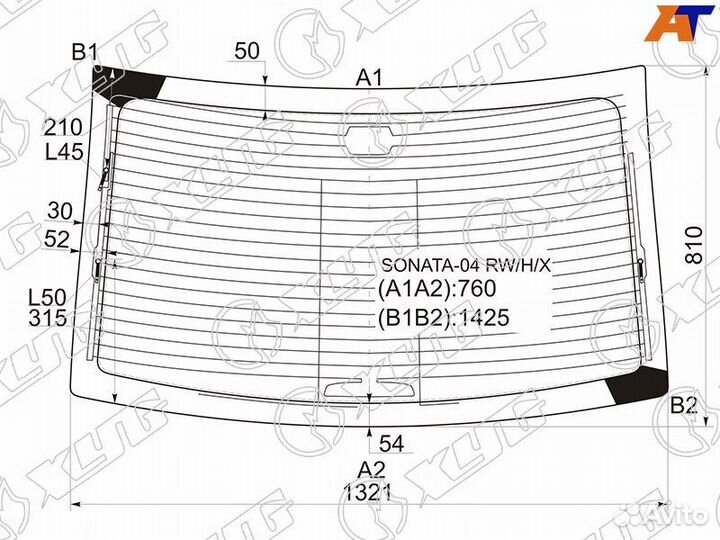 Лобовое стекло на Hyundai Sonata NF 04-10г
