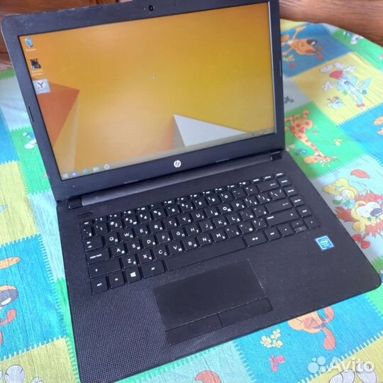 HP тонкий 14 SSD 128GB 4GB