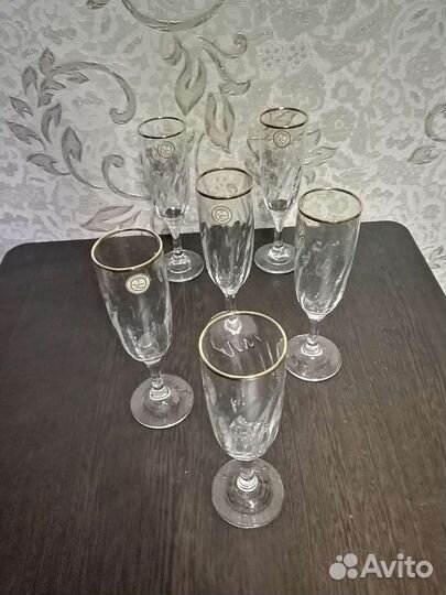 Фужер, бокал для шампанского 6, 12 штук, новые