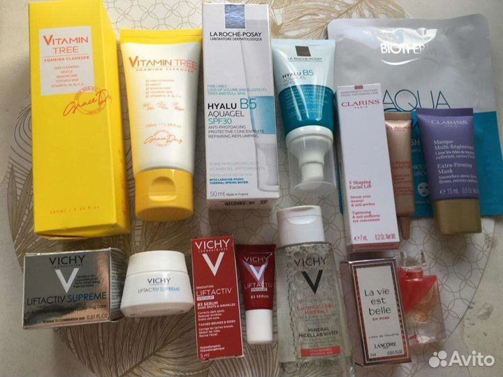 Vichy,la Roche posay,Clarins набор для лица