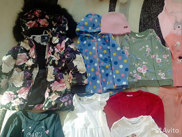 Большой пакет вещей для девочки 98-104(22 вещи)