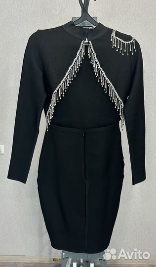 Бандажное платье с открытой спиной 42р