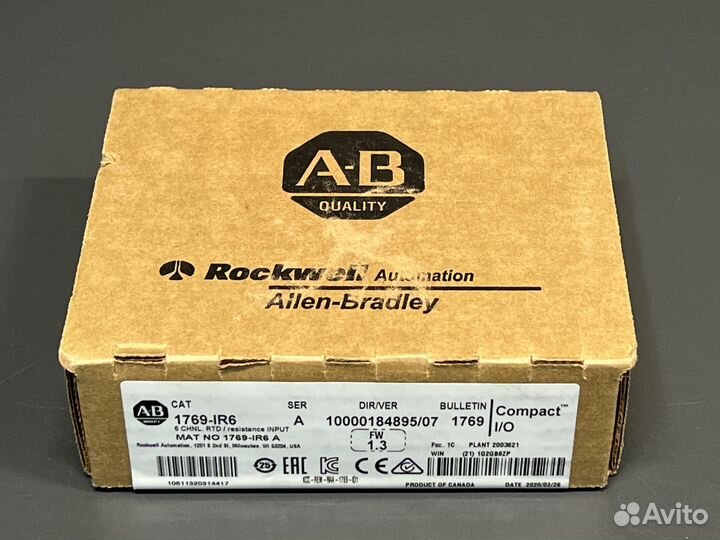 Allen-Bradley 1769-IR6 Ser. A новый, 2020 г. 1 шт