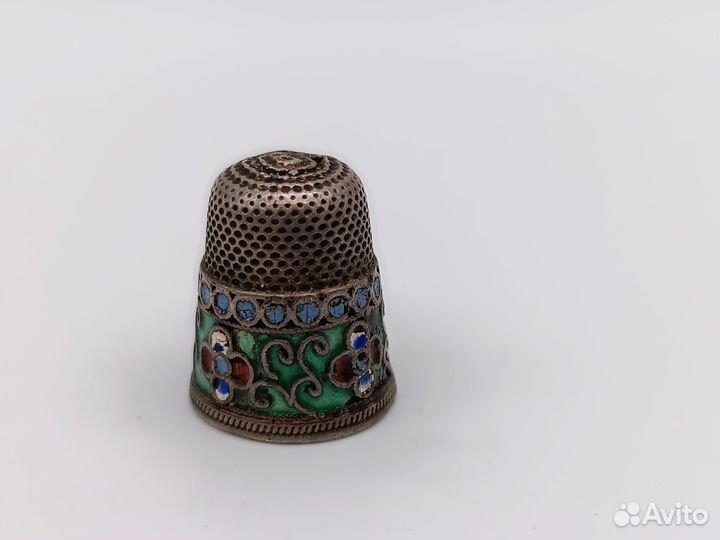 Наперсток эмали серебро 84 проба нач. XX в