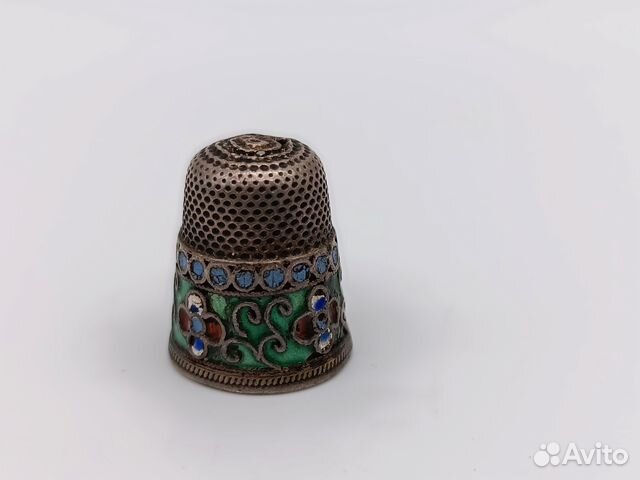 Наперсток эмали серебро 84 проба нач. XX в
