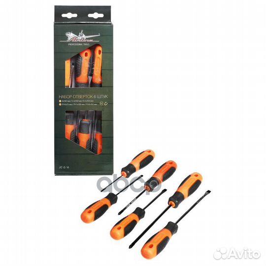 AT-6-14 набор отверток 6 предметов в коробке