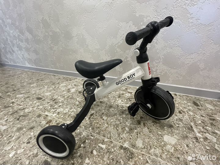 Детский беговел-трансформер 3 в 1, белый