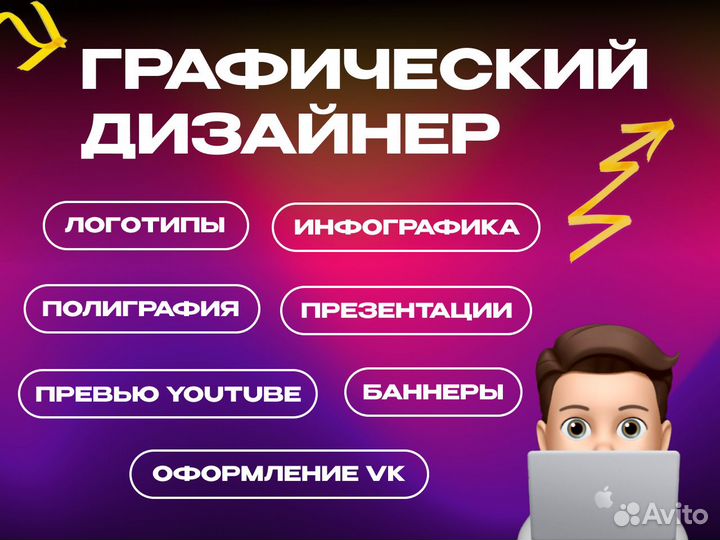 Графический дизайн /Логотип,дизайн вк,инфографика
