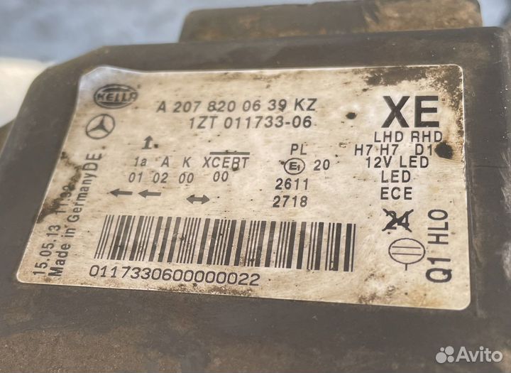 Фара мерседес w207 c207 адаптивный ксенон