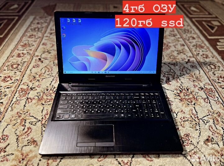 Бизнес Ноутбук Lenovo Intel/4гб/120гб ssd