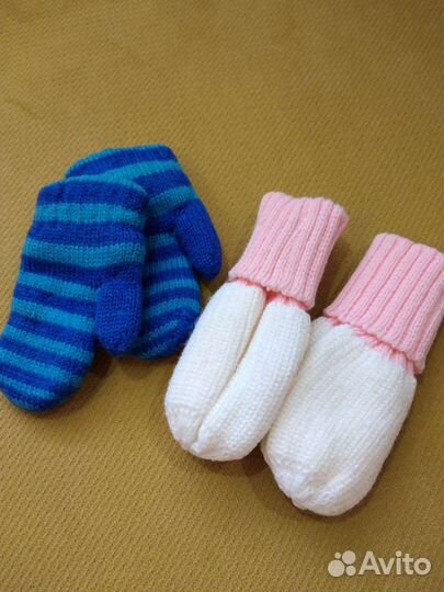 Варежки для новорожденных